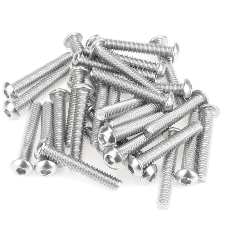 20 Pieces 1/4-20 x 1-1/2" Button Head Socket Cap Screws