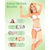 Texpot Castor Oil Pack Wrap, 9 Pcs Reusable Organic Castor