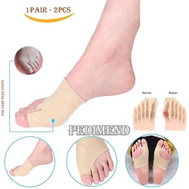 PEDIMEND 2 x Elastic Bunion Sleeve Hallax Valgus Correction Sleeve - MTP Joints Forefoot Cushion Socks - Relieve Foot Pain & Soothe Sore Bunions - Absorbs Pressure & Eases Foot Pain – Foot Care