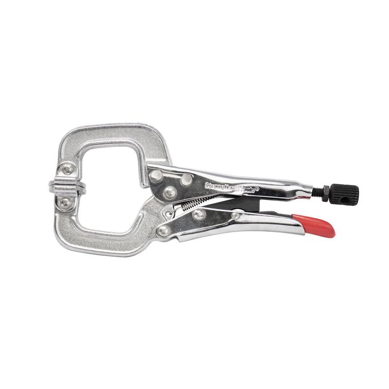 Strong Hand Tools Locking C-Clamp Pliers - Tips: Round Tips,