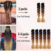 FANWYFYU 6Packs Ombre Braiding Hair 24inch Pre Stretched Jumbo Box