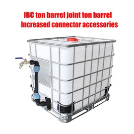 SyiXute 1 Kit IBC Gooseneck 3/4 Inch Outlet Tap, 3/4 Inch IBC Adapter, S60 x 6 Tap Stopcock for 1000 L Rainwater Tank, Rain Barrel, IBC Container