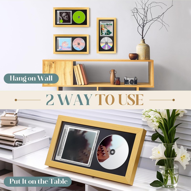 Dunkive 1 Pc 13.7" x 7.5" CD Frame Display Case