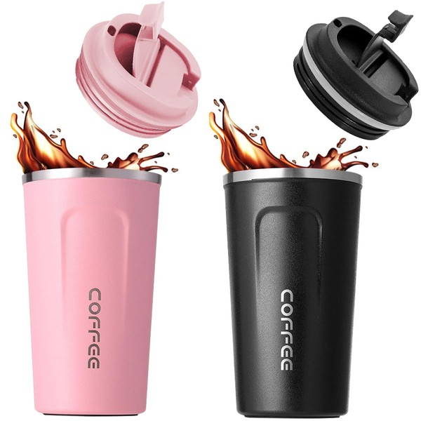 MXCOCO 2Pcs Taza Termo de Café de 18 oz/510 ml