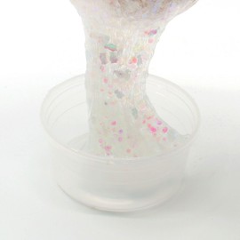 Slimy Glittzy DIY Original Slime Play Clay for Children, the Glitteriest Slime of All Time to Mix Yourself, Elastic Play Clay (Toy from 3 Years), Colour: White