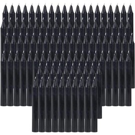 NORDICO Candlelights 100 pcs Bulk Black Candles-Magic Ritual Small Mini Spell Chime Candles-for Pagan and Witchcraft Altars-4 inch X 1/2 inch Diameter