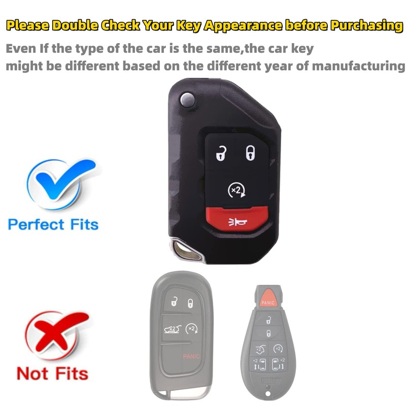 RFSRZ for Jeep Key Fob Cover Full Protection Key Case