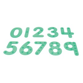 TickiT SiliShapes Dot Numbers - Set of 10 - Transparent Silicone Numbers with Corresponding Dots to Count - Teach Numbers, Counting and Subitizing