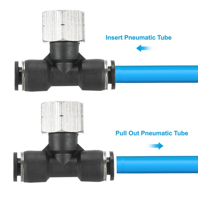 PATIKIL Female Branch Tee 1/4 Inch Tube OD x 1/4FNPT
