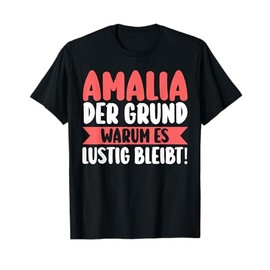 First Name Amalia T-Shirt, black