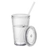 Tumblers with Lids and Straws Wall Clear Plastic Tumblers Bulk