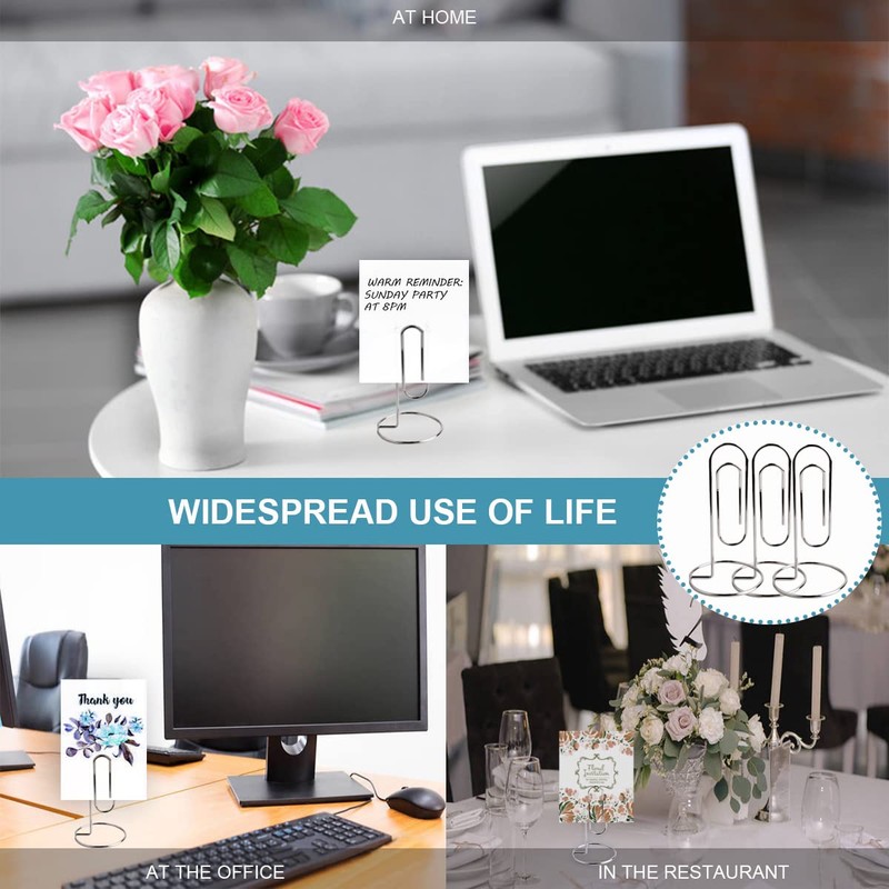 LNQ LUNIQI 5Pcs Desktop Jumbo Paper Clip Table Memo Holder