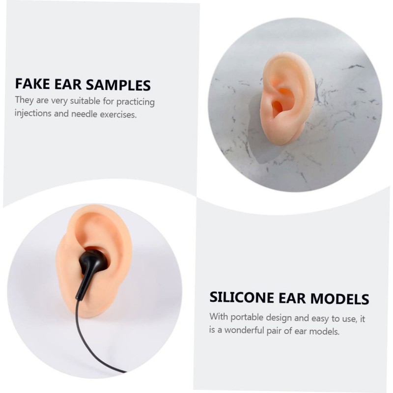 Beavorty Ear Models 2 Pack Fake Ears for Piercing Practice