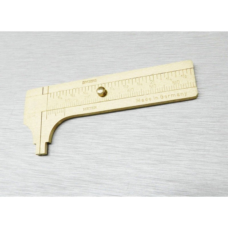 Brass Sliding Gauge Pocket Caliper Vernier 2-1/2" Measuring Tool Made