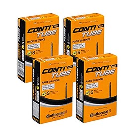 Continental バイク インナーチューブ レース 28 S60 700C 20-25 仏式バルブ 60mm (4個セット)