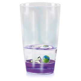 Deluxebase Floatarama Tumbler - Space from 9oz BPA-Free Acrylic Plastic Drinking Glasses with Floating Figurines. Cute Drinkware and Novelty Glassware.