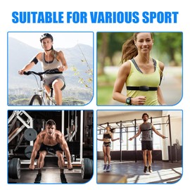 2 Pack Heart Rate Monitor Chest Band for Polar H10 H9 H7, Adjustable Waterproof Soft Replacement Chest Strap Compatible with Polar Wearlin Garmin Dual Running HRM (Black Length 25.6"-37.4")