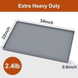 Tapete de silicona extra grueso impermeable de 34 x 22 pulgadas con borde elevado, tapete debajo del fregadero para cocina y baño, forro de gabinete de cocina, multiusos para almacenamiento y