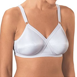 Women’s Wireless Cross and Shape Bra, 2-Pack, White, 32A