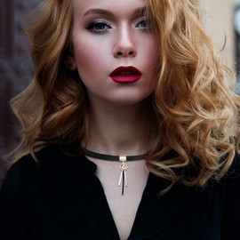 FJ Black Bar Choker Necklace for Women