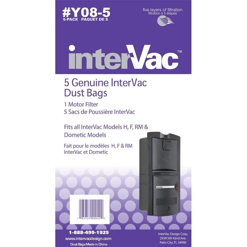Intervac Vac Y08-5 Dust Bags For H F And Rm