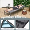 Costway Patio Outdoor Chaise Lounge Chairs Reclining Beach w/Rustproof Aluminium