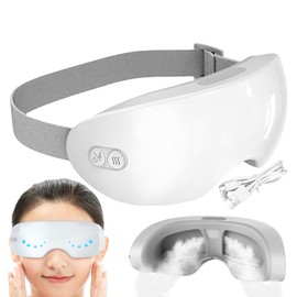 Eye Massager Cover | Heated Eye Massager | Heating Silent Gadget Steam Compress Comfortable Electric Cooling Relaxing for Night Birthday Airplane Insomnia Travel