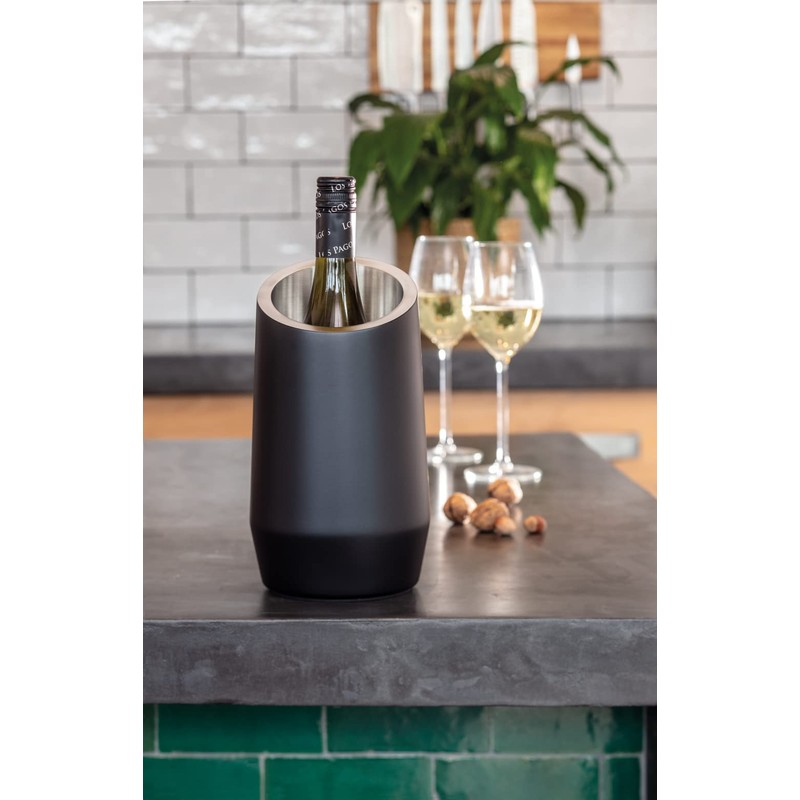 Leopold Vienna Bottle Cooler, Stainless Steel 304, Black, 139 x
