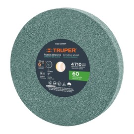 TRUPER PIES-63460T 6" Silicon Carbide Bench Grinding Wheels. Grit=60, Thickness=3/4", Drill=1". 1 Pack