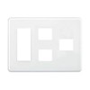 Toshiba Lightec WDG5426H WIDEi Outlet Plate, Simple Fireproof, For 6 Pieces, For 3+2+1, New White