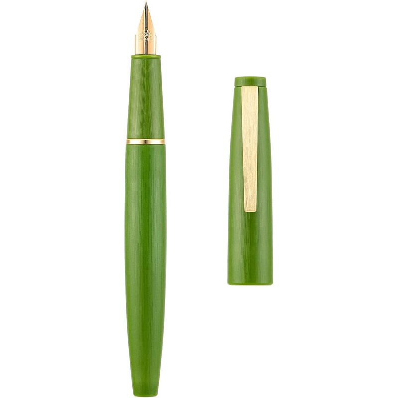 Jinhao 80 - Pluma estilográfica de fibra de carbono cepillada,