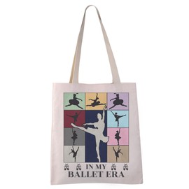 VAMSII Ballet Dancer Tote Bag Ballet Teacher Gift In My Ballet Era Themed Tote Bag Gift For Dance Lover (Ballet Era tote)