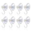 1st Choice Clear Plastic Suction Cup Hooks, 8 Pack Ultra