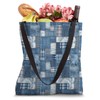 Denim Patchwork Pattern Tote Bag