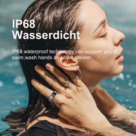 findtime Smart Ring Fitness Ring Tracker Smart Rings for Men Women IP68 Waterproof Tracking Ring with Pedometer Calories Heart Rate Sleep Tracker Android iOS