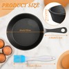 Remerry 5 Sets 4 Inches Cast Iron Skillets Mini Black