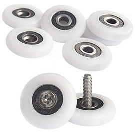 YUANQIAN 8 x White Shower Door Runners 19mm with Screws