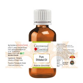 Greenwood Essential Greenwood Essential Pure Shikakai oil (Acacia concinna) Natural Therapeutic Grade (pack of Five) 100ml X 5 (16.9 oz)