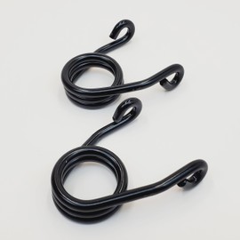 Gloss Black 2-1/2” Heavy Duty Scissor Style Torsion Springs for Custom Motorcycle Solo Seat Applications – SOLD AS A PAIR - Chopper Bobber Harley Hardtail Clothespin Old School Vintage