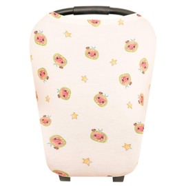 Copper Pearl Baby Car Seat Cover Canopy and Nursing Cover Multi-Use Stretchy 5 in 1 Gift 'CoComelon' - One Size