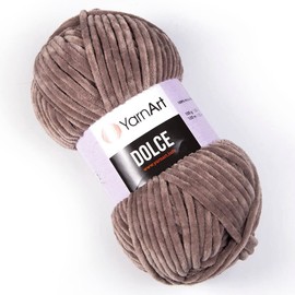 Yarnart Dolce Yarn by yarnart Soft Chenille Velvet Super Bulky Yarn Blanket amigurumi Crochet Yarn 100 gram (3.53 oz) 131 Yards (754)