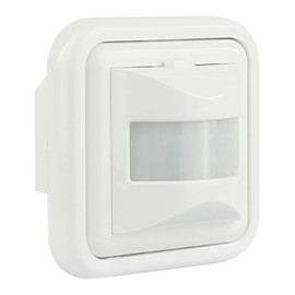 Huber Motion 180° Motion Detector, White, Recessed, Flush-Mounted, Energy-Efficient