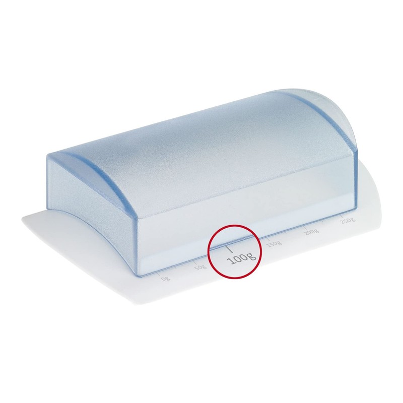 Westmark 2 Table Butter Dishes with Scale, Plastic, White/Translucent, 211622E3