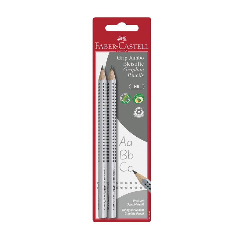 Faber-Castell 111992 Jumbo Grip HB Pencil, Stationery (Pack of 2,