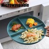 Delphinus 8 Pack 9 Inch Divided Plates For Adults, 3