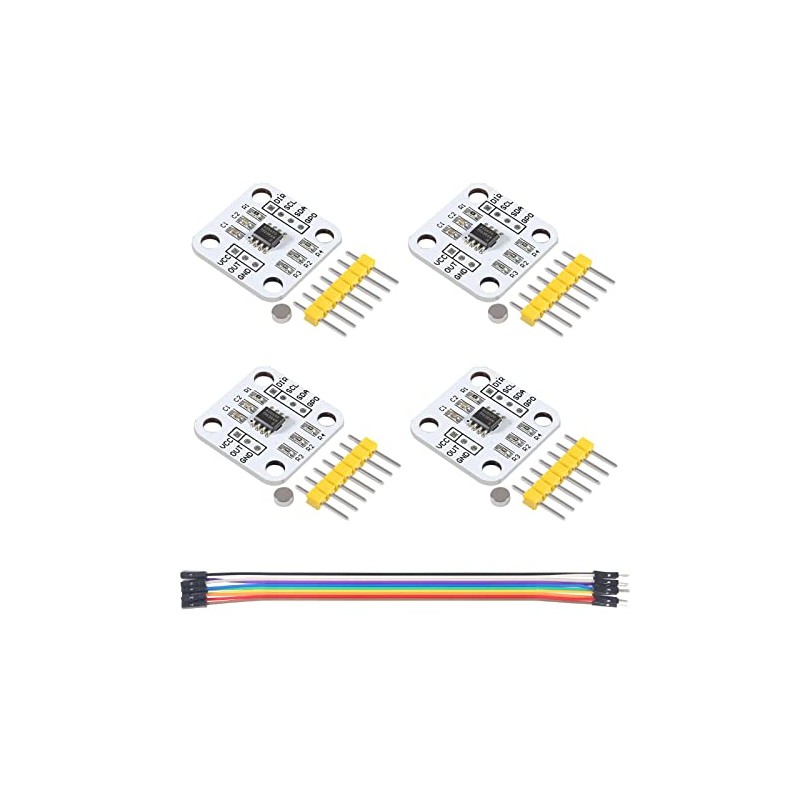 AEDIKO 4pcs AS5600 Magnetic Encoder Magnetic Induction Angle Measurement Sensor