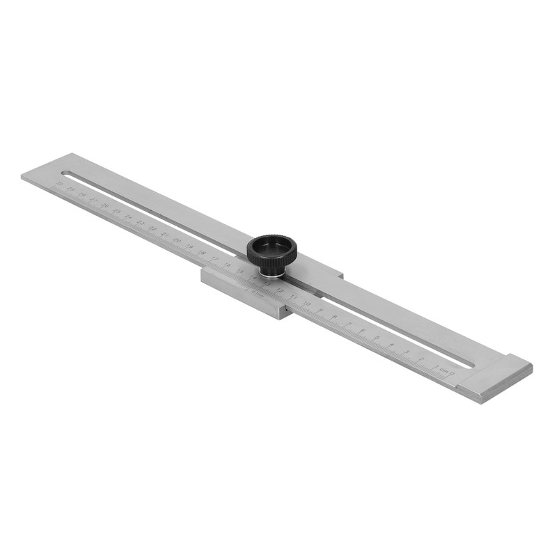 Hole Scribing Ruler 0300mm Woodworking Scribe CrossedOut Tool Carpentry Marker