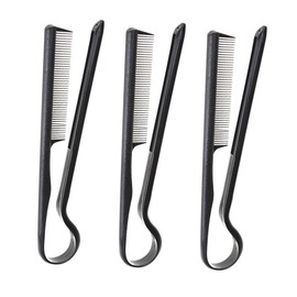 Baluue 3Pcs Shaped Hair Straightening Combs Set Plastic Hairdressing Styling Tools for Women Convenient DIY Hair Clip Comb for Easy Hair Styling and Scalp Care