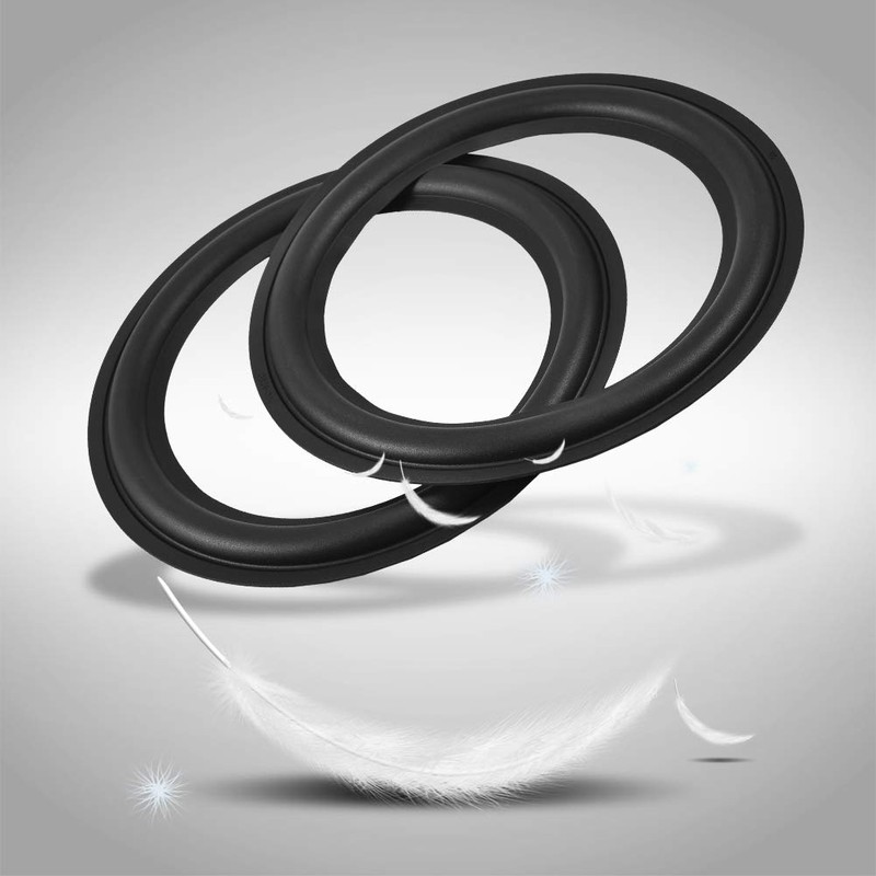 Zerone 2pcs 8inch Perforated Rubber Speaker Foam Edge Surround Rings