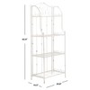 Safavieh PAT5014B Outdoor Collection Amaris Antique White Wrought Iron 4-Tier